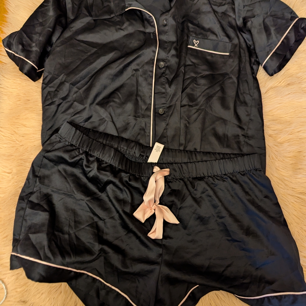 Victoria's Secret Black Classic Pajama Set